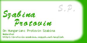 szabina protovin business card